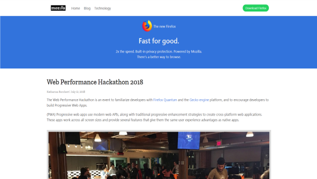 Mozilla Blog page